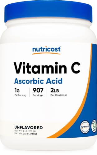 Nutricost Ascorbic Acid Powder (Vitamin C) 2 LBS - Gluten Free Non-GMO