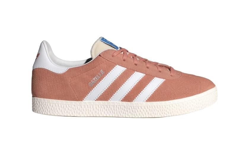 adidas Originals Big Kids Gazelle Shoes, Wonder Clay/Cloud White/Core White, US 6.5 Big Kids