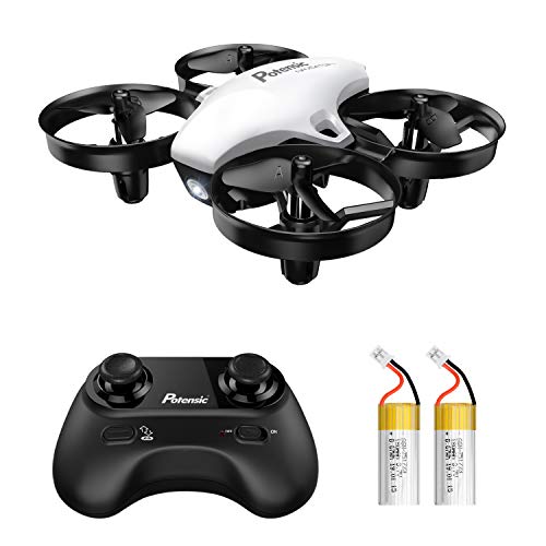 Potensic Upgraded A20 Mini Drone Easy to Fly Even to Kids and Beginners, RC Helicopter Quadcopter with Auto Hovering, Headless Mode and Extra Batteries …