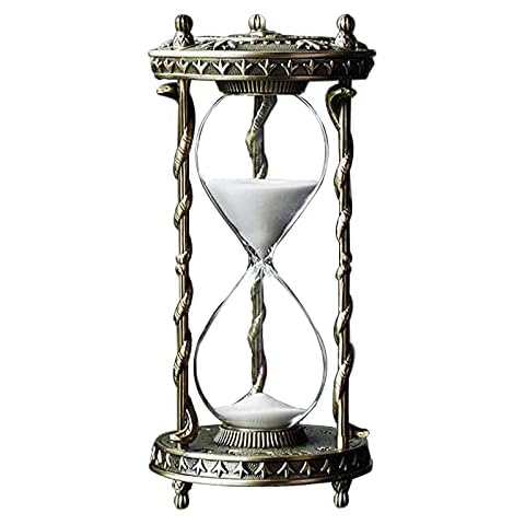 ZXZH Vintage Metal Hourglass(Upgraded Version) Vintage Hourglass Hourglass Sand Timer Sand 30 Minutes Clock Crafts GlassDecoration Unique Creative Keepsake Gift Cover