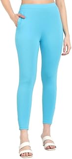 ONE SKY Women Ankle Length Leggings | Premium Cotton Modal Spandex Blend | High Waist Stretchable & Bio-Washed Fabric | Co Price In India