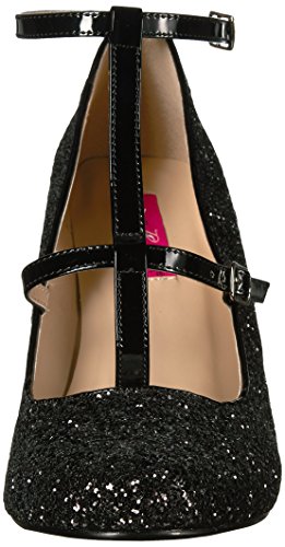 Pleaser Pink Label Women's Queen01/B-Bg Dress Pump, Black Patent-Glitter, 14 M Us #TOP1