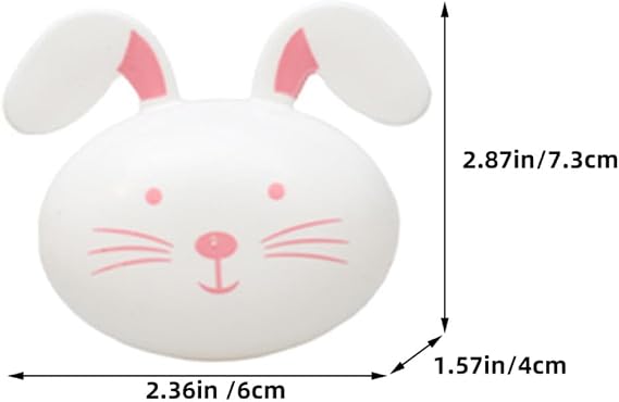 6pcs Easter Rabbit Shaped Ornament Boxes Fillable Reusable Plastic Bunny Candy Boxes Lovely Classic Easter Festival Elements White for Party Decoration