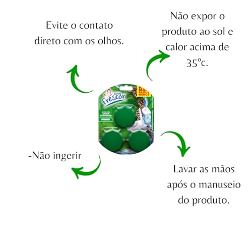 kit 6 Blocos Sanitário Triplo para Caixa Acoplada 45g (Verde - Pinho)