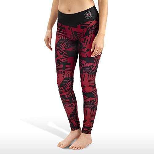 Forever Collectibles NCAA Womens South Caroline Fighting Gamecocks Geometric Print Leggings, Red