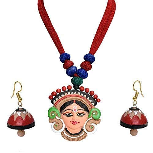 RAI COLLECTION Terracotta and Necklace Set for Women & Girls (Maroon) (B07J2753Q3) Amazon Price History, Amazon Price Tracker