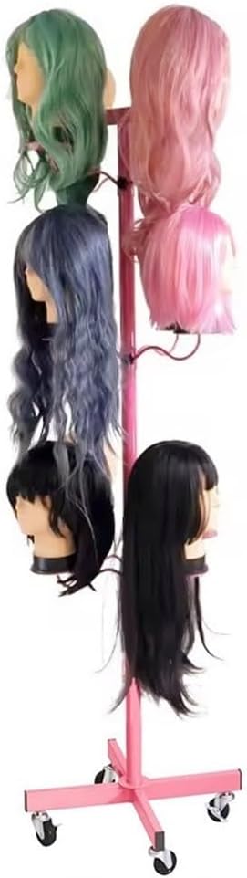 Wig Stands for Multiple Wigs, 12 Head Wig Stand, Mental Wig Stand Holder, Mannequin Head Stand for Most Hair Salons, Art Galleries
