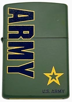 Custom Personalized ZIPPO Classic US Army Windproof Oil Lighter Engraving Christmas, Halloween & Valentines Day Gift Green