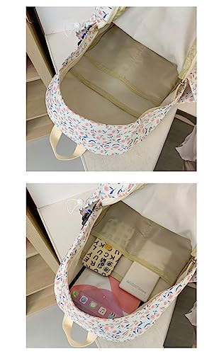 JHTPSLR Cottagecore Aesthetic Backpack Flowers Backpack Cute Floral Backpack Spring Summer Backpack Casual Daypack (Blue)3