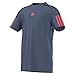 adidas Boys Barricade Tee, Medium, Tech Ink Flash Red