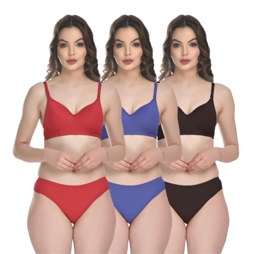 Image of SGC Sweden Women Mix Cotton Thongs Lingerie Set