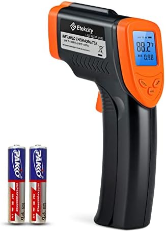 Etekcity Infrared Thermometer Laser Temperature Gun 1080, -58°F~ 1130°F for Meat Food Candy Pizza Oven, Heat Gun for Cooking, Kitchen, Fridge, Reptile, BBQ, HAVC, Adjustable Emissivity & Max Measure