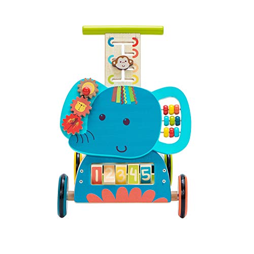 Labebe - Trotteur Bebe, Marcheur, Chariot de Marche, Chariot Enfant, Trotteur Bebe Fille/Garcon, Roues Jouet Chariot Bois, Pousser Trotteur pour 1 Ans et Plus