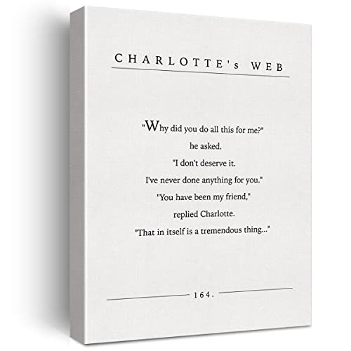 LEXSIVO Motivational Literary Quote Print Canvas Wall Art Home Decor Friendship Painting 12x15 Inspirational Book Quote Canvas Poster Framed Ready to Hang