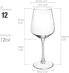 Ensemble de verres à vin 12, 12 oz Verres à vin rouge durables pour mariage, fête, lave-vaisselle en toute sécurité