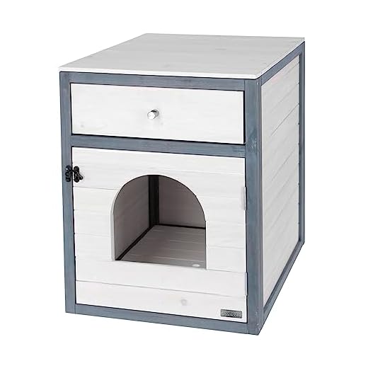 Kerbl Armoire pour Chat Ida Blanc/Gris 45 x 58 x 60 cm