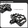 Wide Foot Pegs MX Mini Floorboards Footrest for Harley Softail 2018-2024 Street Bob Deluxe Low Rider Fat Bob Sport Glide Fatboy Breakout Slim (Front Peg, Silver Black)