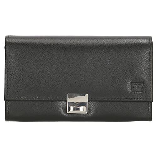 Kelnerbeurs portefeuille serveur cuir noir avec grand compartiment monnaie zippé pour taxi