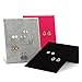 F&U Jewelry Frame Velvet Earrings Holder Earring Display Stand Display Shelf Show Case Organizer Tray (Grey)