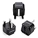 TESSAN Grounded Universal Travel Plug Adapter USA to UK Travel Prong Adapter Plug Kit for UK (TypeG) - 3 Pack