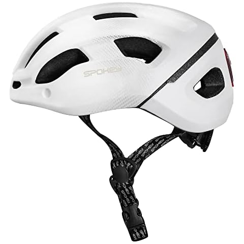 Spokey Pointer Speed Casco de Bicicleta con luz LED y Carga USB. Casco de Bicicleta Ligero Cover