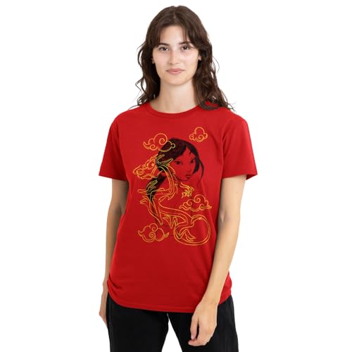 T-Shirt Mulan Disney Mushu Rouge Idéal pour vos Sorties Décontractées