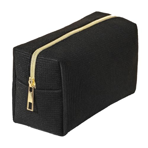 FIYUK Makeup Bag Cosmetic Travel Bag Pouch Portable Storage Toiletry Bag for Women, Black