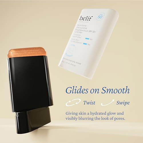 Image of belif Aqua Bomb Niacinamide Sunscreen Stick SPF 50+ PA++++ - Korean Sunstick for Face with Hyaluronic Acid, No White Cast, Lightweight Velvet Finish, Daily UV Protection, Semi-Matte Glow, 0.63 oz