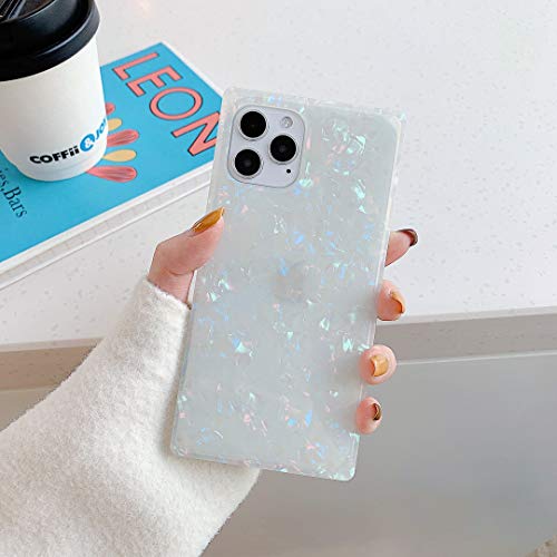 Cocomii Square Iphone 11 Pro Case - Square Pearl Glitter - Slim - Lightweight - Glossy - Mother-Of-Pearl Seashell - Luxury Aesthetic Cover Compatible With Apple Iphone 11 Pro 5.8" (Iridescent) #TOP6
