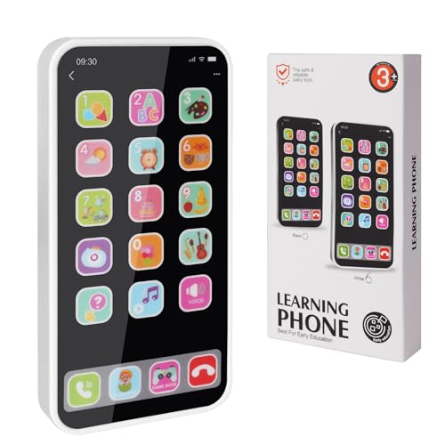Aolso Juguete de Teléfono Móvil para Bebé, Máquina De Aprendizaje Música Portátil Y Teléfono Móvil De Simulación De Educación Preescolar, Teléfono para Niño, Juguete de Sonido con Sonidos y Canciones