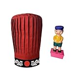 Hibachi Chef Tall Hat in Red with Headband and Wee Wee Squirting Boy (Black Dragon)