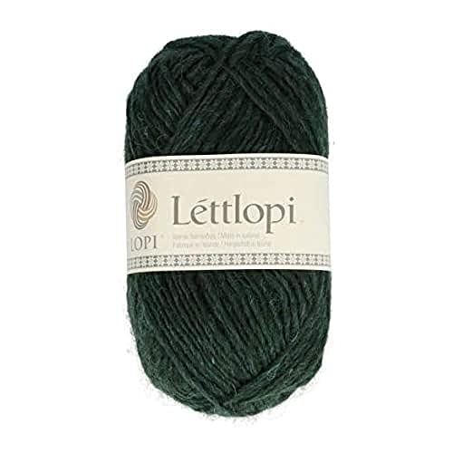 ÁLAFOSS - Icelandic wool yarn 1522-1405 Garn, Bottle green heather, 50g/1.75oz. 100m/109yd, 100 Meter