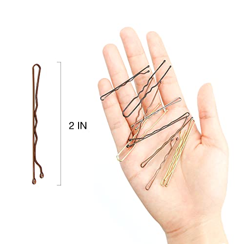 HOYOLS Bobby Pin Premium Metallic Crimped Grip, Secure Hold Wavy Slide Proof Hairpins for Women Hair Accessories 100 Count - Image 2