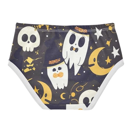 Flower Toddler Girls Underwear 2t Cotton Panties Little Girl Halloween Cute Skulls Ghosts Dark Kids Undies Briefs2