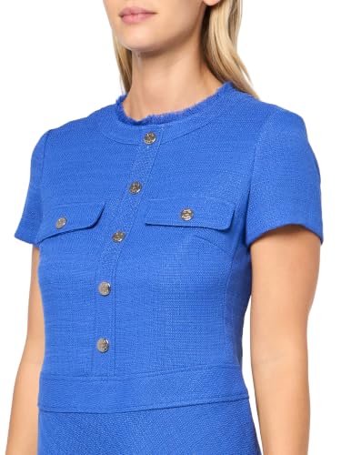 Image of Tommy Hilfiger Women's Short Sleeve Fit and Flare Shirt Dress