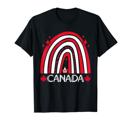 Funny Rainbow Canada Maple Leaf Canadian Roots American Men Camiseta