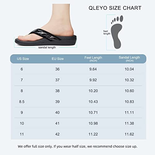 Qleyo Comfort Orthotic Pain Relief Sandals For Women, Cloud Mat Cushioned Walking Sandals, Slip Resistant Flip-Flop Sandals With Arch Support Fit Black Size 8 #TOP5