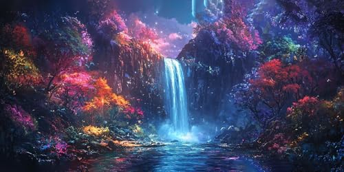Broderie Diamant Cascade grand format : Le cadeau créatif idéal pour adultes et enfants