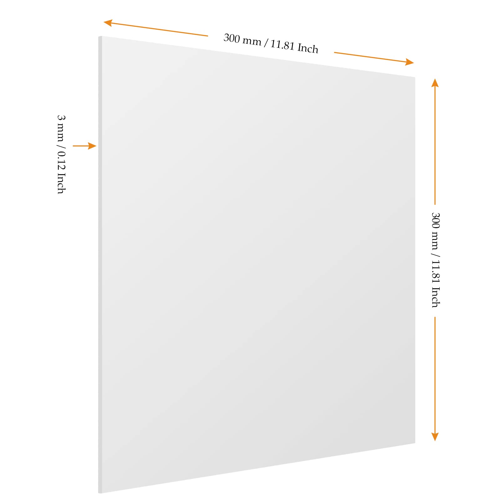 White Plastic Sheets - 6 Pack for Crafts & Displays -2