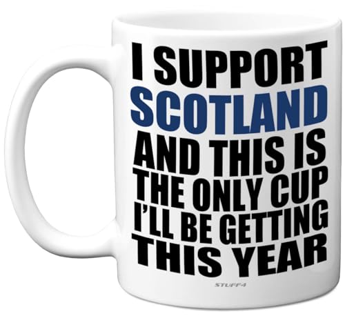 Funny Football Mug Gift for Scotland Fans - Footy Only Cup - Joke Xmas Birthday Mugs Present Gifts for Son Dad Brother Uncle Colleague Friend Cousin, 11oz Ceramic Dishwasher Safe Coffee Tea Cup
