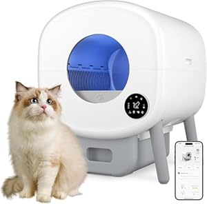 Selbstreinigende Katzentoilette XXL 95L – Automatische elektrische Katzenbox mit App-Steuerung – Große Kapazität – Inkl. Katzenstreumatte & 3 Rollen Auffangbeutel