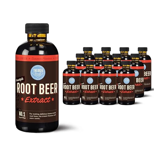 Hires Big H Root Beer Extract, Root Beer Soda and Dessert Syrup, 12-Pack