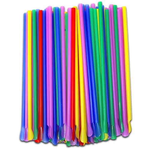 200 pitillos cucharas de 8 pulgadas colores surtidos miniatura 1