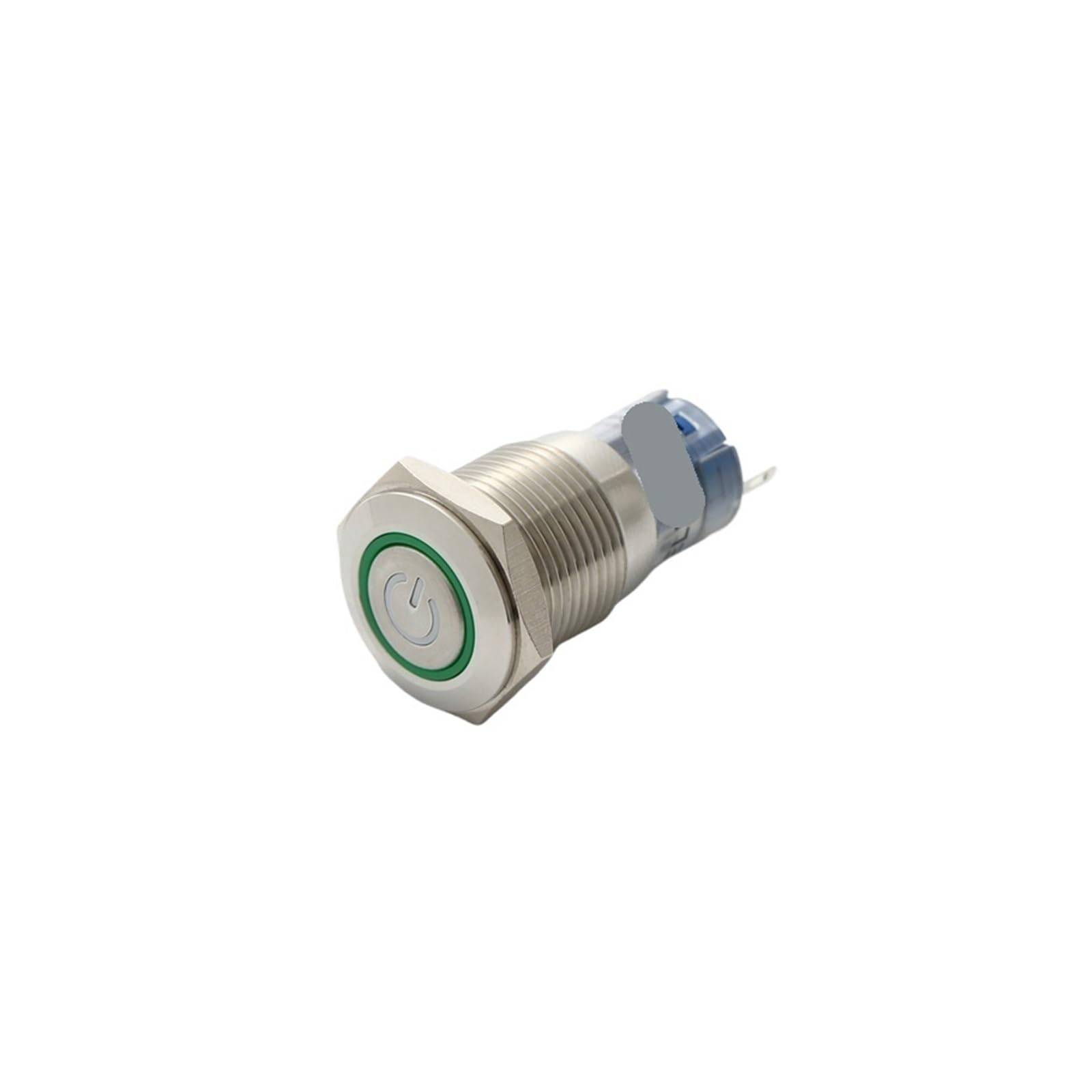 Botón de acero inoxidable de 16mm latching 1NO1NC con luz LED de 12V 4