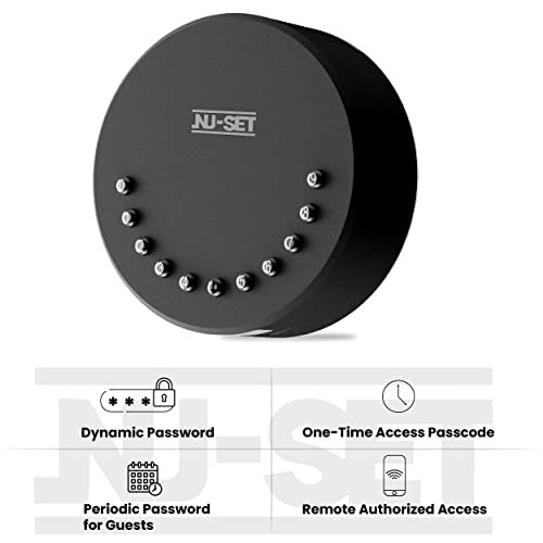 Nu-Set Lock | Smart-Box Series Wall Mounted Electronic Combination Lock Box | Electronic Lock Box Key Sharing For Commercial & Personal Use | Home Improvement & Door Hardware (Black) #TOP1
