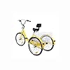 AJIRALTON Bikes Three Wheel Adult Tricycle 3 Wheel Cruiser Cargo Bikes for Adults Trike 24” W/Large Size Basket (Yellow) #4