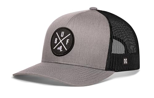 Image of HAKA State City Trucker Hat for Men & Women, Adjustable Baseball Hat, Mesh Snapback, Sturdy Outdoor Black Golf Hat
