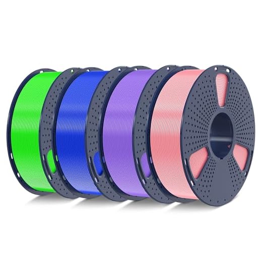 SUNLU Filamento PLA+2.0 1.75 mm 4KG, Mejora del Filamento PLA Plus para impresoras 3D, Precisión dimensional +/- 0.02mm, carrete de 1KG(2.2libras), 4KG en Total, Rosa+Morado+Azul+Verde