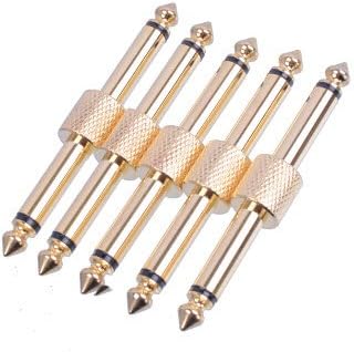 Creanoso 1/4 Inch Guitar Effects Pedal Coupler Connector (5 Pack) Premium Quality - Guitar Pedal Board Accessories
