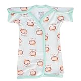 Perfectly Preemie Open-Shoulder Short-Sleeve Ultra Soft NICU Gown (Fearless, Teeny)